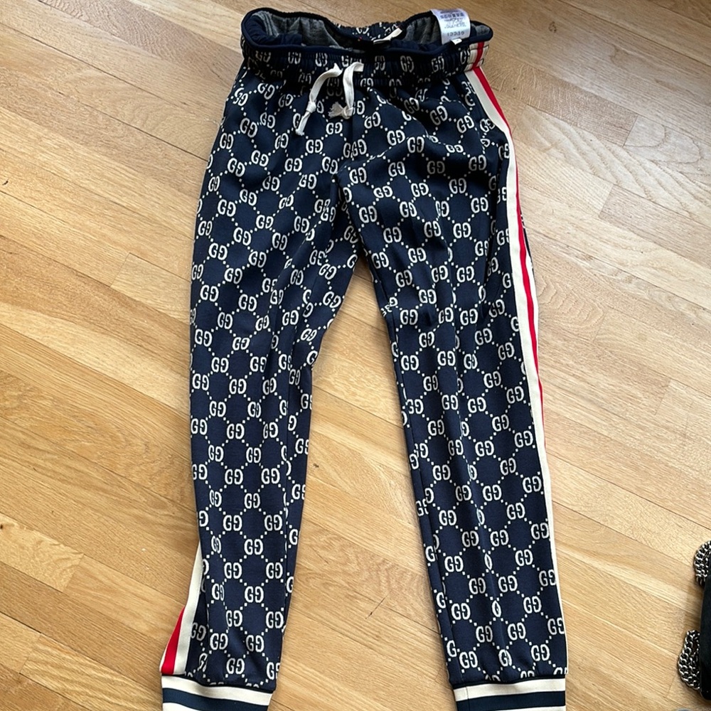 Gucci men Navy Blue Jogger Pants